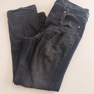 American Eagle Black Distressed Jeans